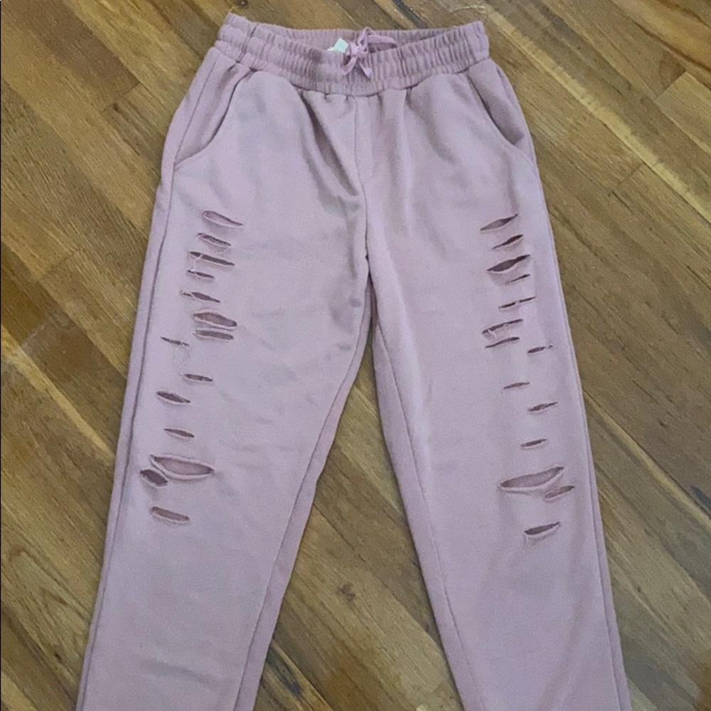 Pink sweatpants